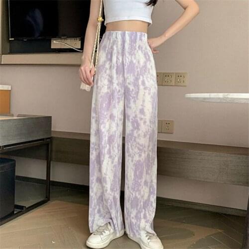 2021 Cool Tie Dye Pants Girl Harajuku Autumn Trousers Female Streetwear Summer Spring Fashion Hip Hop Gothic Sweatpants Women