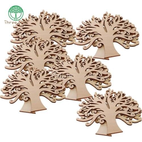 B37 10pcs Big Tree Wooden Chips DIY Findings 12.5cm*12.5cm*0.3cm
