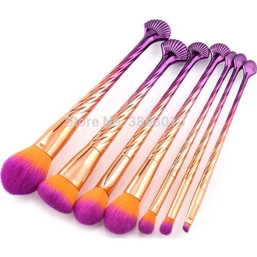 5pcs/set 7pcs/set 10pcs/set Shell Makeup Brushes Professional High Quality Eyes Makeup Brushes Tools Kit F787
