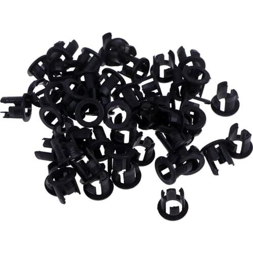 50pcs 3mm 5mm Lamp LED Diode Holder Clip Useful Black Plastic Bezel Socket Mount