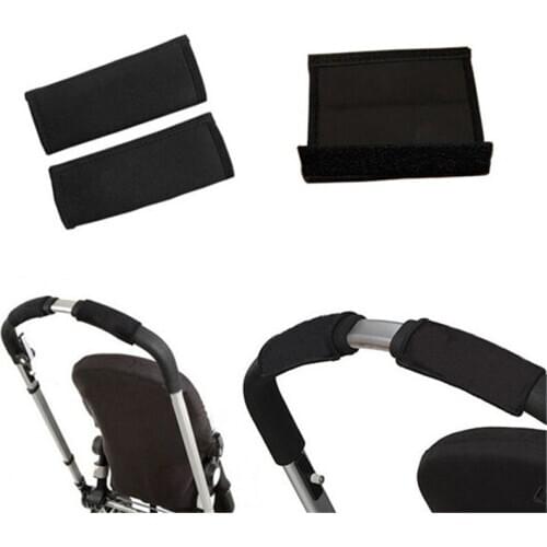 Babys Stroller Accessories Carriage Front Handle Neoprene Magic Tape Bumper Bar Cover Anti-Slip Stroller Handle Case