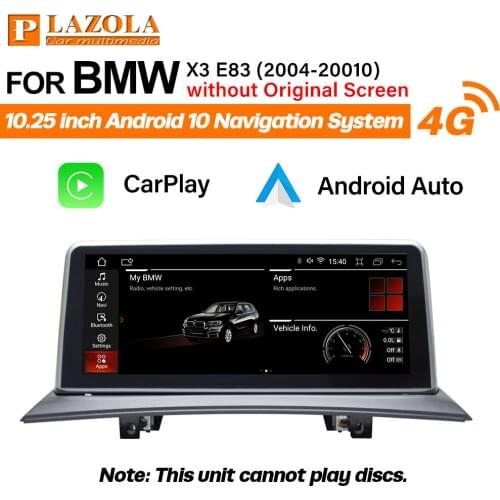 PLAZOLA Android 10.0 Car Multimedia Navigation GPS Player For BMW X3 E83 2004-2010 without Original Monitor Display CarPlay
