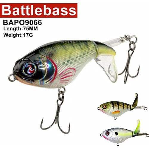 Battlebass 2021 new Whopper Popper hard pencil lure with unique rotatable soft tail 7.5cm 17G /11G artificial bait fishing lure