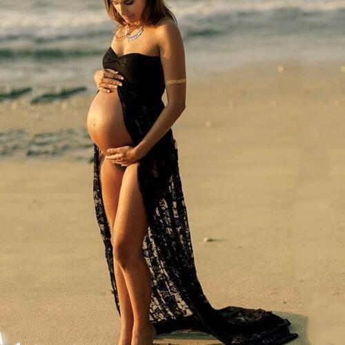 Maternity Photography Props Maxi Maternity Gown Lace Maternity Dress Fancy Shooting Photo Summer Pregnant Dresses