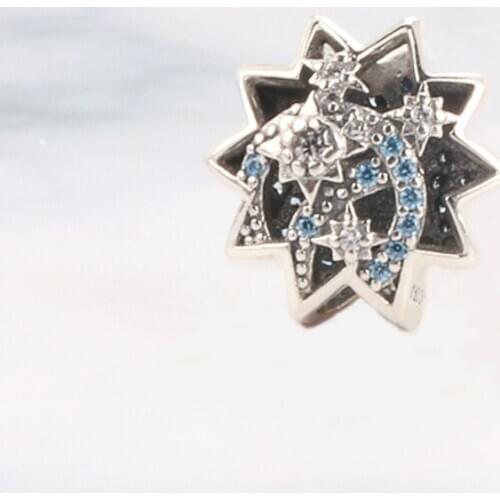 S925 Sterling Silver Hollow Star Wishing Star Beads Fit Original Bracelet Pendant Authentic Jewelry