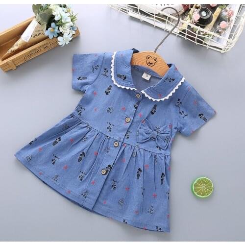 IENENS Baby Girl Dress Clothes Jeans Skirts Children Kids Girls Denim Clothing Skirt Toddler Infant Jumper Skirt 1 2 3 Years