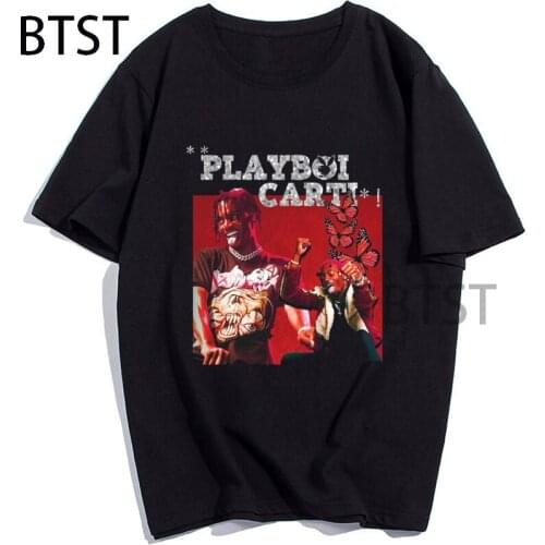 Playboi Carti Graphic Tee Harajuku T Shirt Men New 100% Cotton Hop-Hip Tshirt Women Short sleeve Streetwear Tops Tees Male
