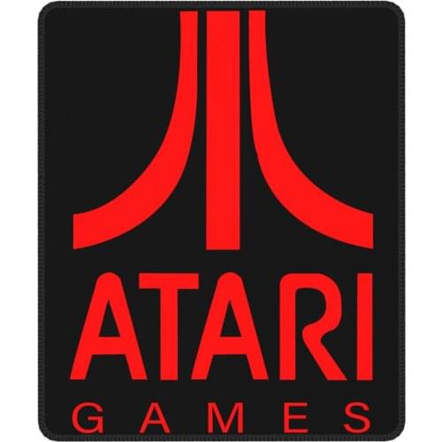 Atari Games Logo Gaming Mouse Pad Atari Arcade Enthusiasts Non-Slip Desk Mat Pads Rubber PC Table Decoration Cover