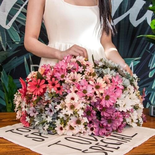 Artificial Fake Artificial Fake Flowers NetNetherlands Chrysanthemum 21 Heads Aster novi-belgii Fake Flower for Store Home Decor