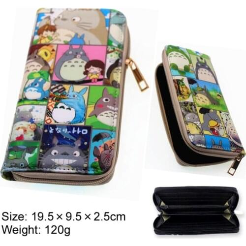 Anime My Neighbor Totoro PU Wallet Cartoon Leather zipper Credit ID Card Holders Layers purse Boys Girls Students coin Handbag