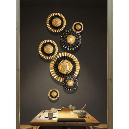 Creative High Density Board Round Wall Hanging Bedroom Living Room Background Wall Pendant Luxury Home Decoration Accessories