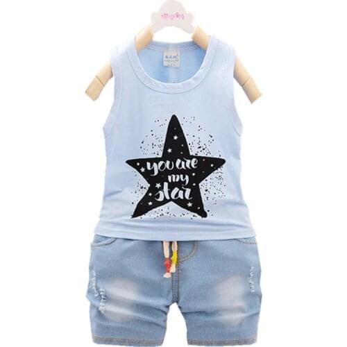 Summer Baby Girl Clothes Suit Boys Clothing Children Cotton Vest Shorts 2Pcs/sets Toddler Active Costume Infant Kids Tracksuits