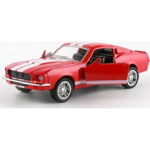Hot Selling 1: 32 Scale Ford Mustang GT 1967 GT500 Pull Back Alloy Car Toy Model Childrens Toy Car Model Collection Gift Series