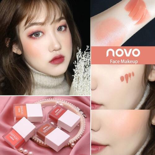 Novo Makeup Liquid Blusher 4 Color Gel Creamy Rouge Blush Lasts Natural Cheek Face Contour Make Up
