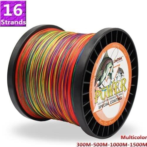 Power Fishing Wire 16 Strands Braided Fishing Line 300m 500m 1000m 1500m Super Strong Japan Multifilament PE Braid Line 60-310lb