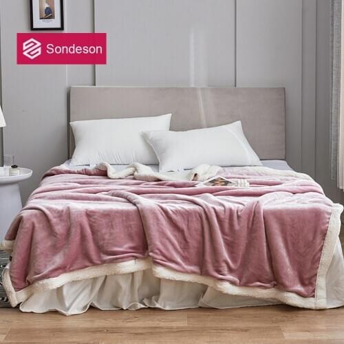 Sondeson Pure Women Lotus Root Starch Blanket Warm Magic Fleece Duvet Cover Soft Travel Beach Throw Aircraft TV Sofa Blanket