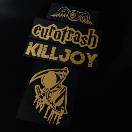 Car Styling Sticker Auto Front Windshield Window Graphics Decals for Evil One-eyed Grim Reaper JDM VIP Rushing on The Street