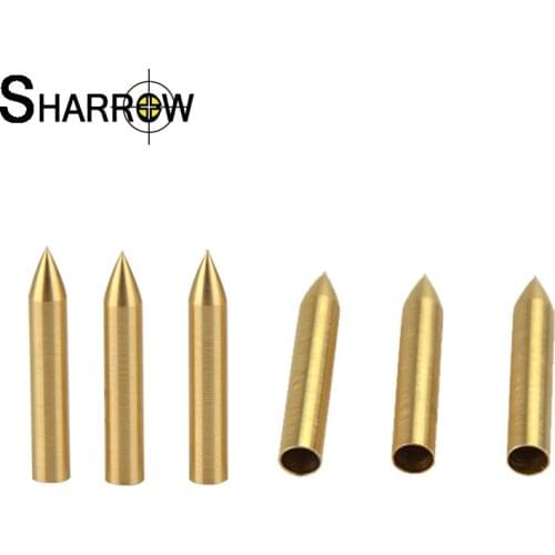 50pcs 16 Grains Archery Target Field Tip Points Arrowhead ID 4mm Copper Arrow Head for Recurve Compound Bow Hunting Accessories