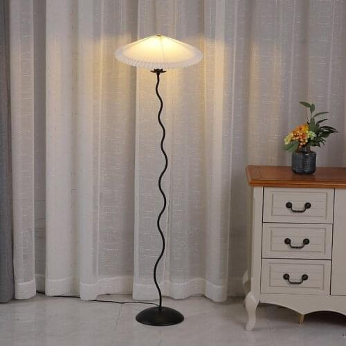 Nordic Long Floor Lamp Lampshade Standing Living Room Bedroom Bedside Corner Minimalist Decor Home Indoor Lighting Fixture Art