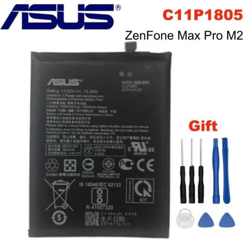 ASUS C11P1805 Original Phone Battery For ASUS Zenfone MAX (M2) X01AD ZB632KL ZB633KL High Quality + Free Tools