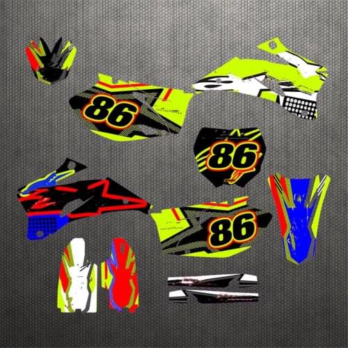 Full set of Sticker Kit free Custom Numbers Graphics Backgrounds Decals For Yamaha YZF250 YZF450 YZF 250 450 2006 2007 2008 2009