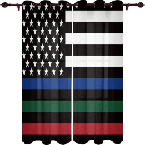 National Flag Stripes Window Curtains kids bedroom decor Curtain Home Decor Kitchen Decor Curtain Panels