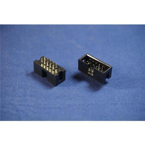 10 Pcs Box header IDC Socket 2.54mm 2x5 Pin 10 P Straight Male square pin 0.64mm 2 rows space 2.54