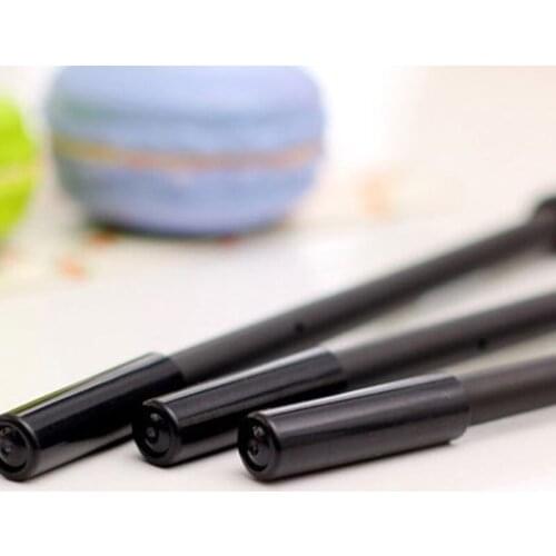 4 Pack Creative Kitten Black Gel Pen Refillable Liquid Gel Pen Rollerball Pen 0.38mm Refills Party Giveaways Supplies HCCY