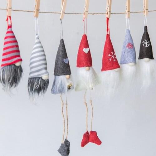 Nordic Christmas Wool Felt Small Pendant Santa Claus Pendant Christmas Tree Decoration Pendant Christmas Decorations