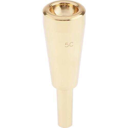 Trumpet Mouthpiece 5C Replacement Musical Instruments Accessories, Gold/Silver Plate