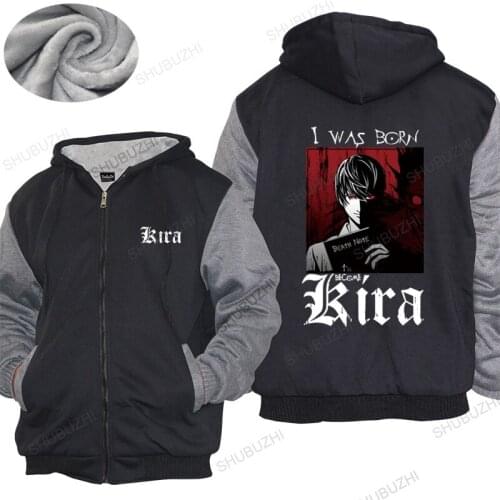 Mens hoodies Fashion Death Note thick hoody Men Shinigami Ryuk warm coat Angel And Devil Anime Manga Homme shubuzhi thick hoody