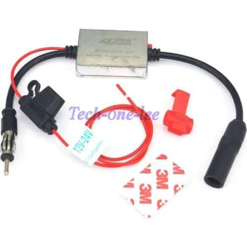 12V-24V With Power Supply System FM Signal Amplifier 88-108 Mhz Car FM Radio Antenna Radio Amplifier Booster