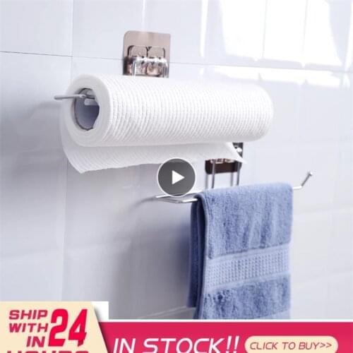 Towel Rack Over Door Towel Bar Hanging Holder Stainless Steel Bathroom Kitchen Cabinet Towel Rag Rack Shelf Hanger Holders Racks