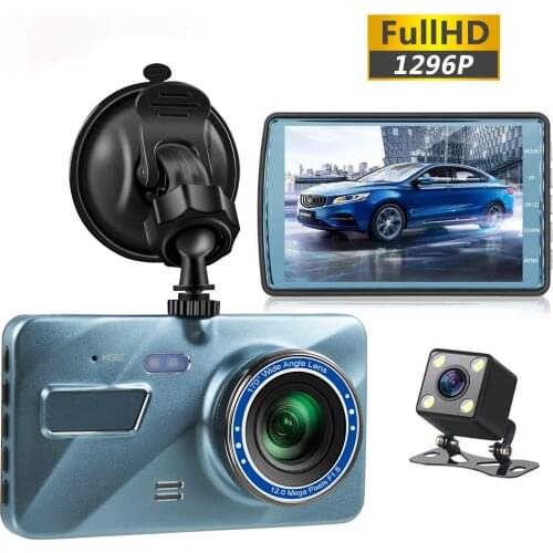 Dash Cam Car DVR Camera 4inch Full HD 1080P Drive Video Recorder Registrator Auto Dashboard Dual Dashcam Black DVRs Box 2021