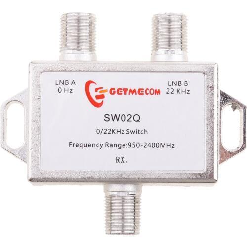 Waterproof 2x1 Switch Satellite DiSEqC Switch (DS-02C) Satellite Antenna Flat LNB Switch for TV Receiver 0/22KHz