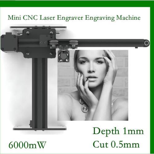 6000mw High Speed mini CNC Laser Engraver Engraving Machine for Metal /Wood Router/Paper Cutter/Desktop Cutter