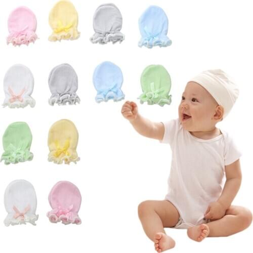 2 Pairs Baby Anti Scratching Soft Gloves Newborn Protection Face Scratch Mittens Infant Handguard Supplies