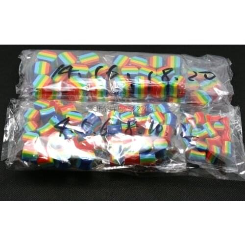 200pcs rasta design 4mm-20mm ear plug acrylic saddle rainbow ear gauges mix size lots wholesale body piercing jewelry