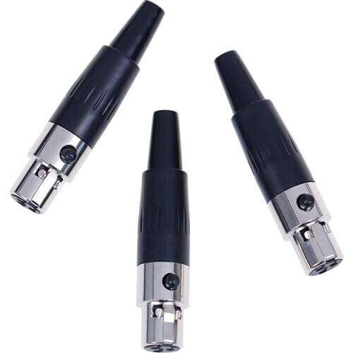 3pins Female Plug Mini TA3F XLR Audio Microphone Connector MIC Adapter