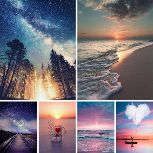 5D Diamond Painting SceneryCross Stitch DIY Square/Round Diamond Painting Landscape Picture Home Decoration Holiday Gift Mural