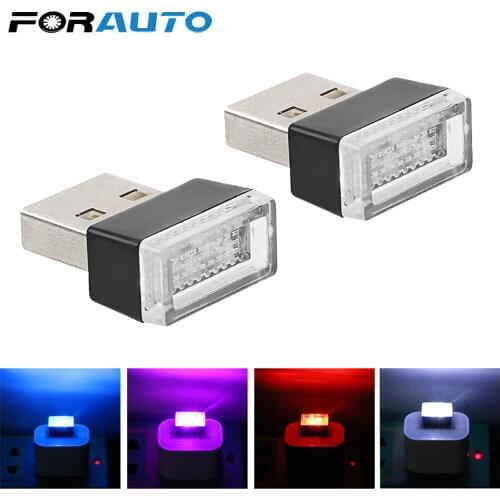 Emergency Lighting Car-styling For Car Cigarette Lighter PC Car LED Atmosphere Lights 4 Colors with USB Sockets Decorative Lamp