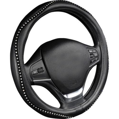 38cm/15" Diameter Car Steering Wheel Cover Crystal Rhinestone Type Automobile Interior Accessories Car-Styling M Size