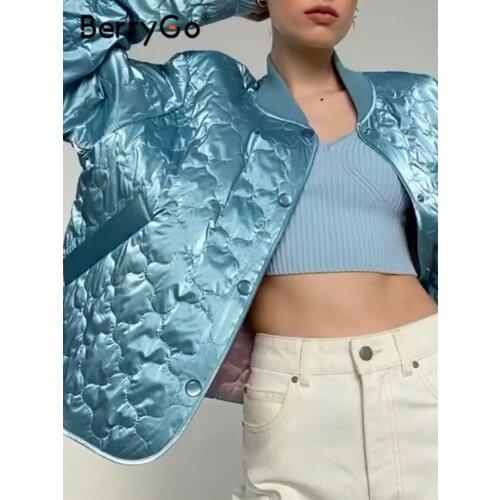 Женские стеганые куртки BerryGo China At AliExpress