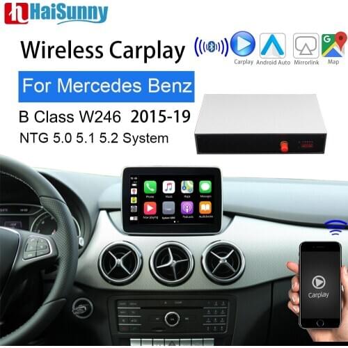 Wireless carplay car retrofit for Mercedes B180 W246 W242 2015-19 Support Mirror link Reverse camera Android auto navigation