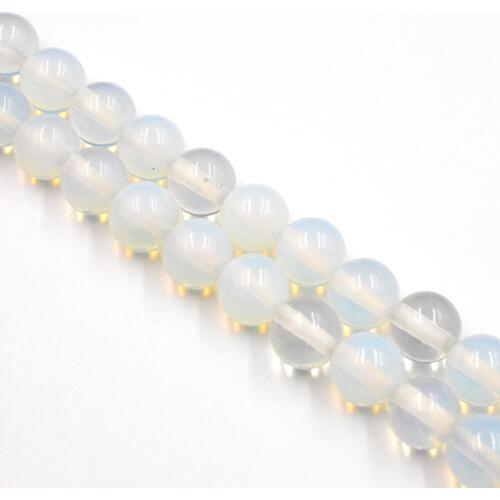 DIY Natural Opal Quartz Round Stone Beads 4-12mm Wholesale Loose Beads for Jewelry Making Necklace Free ShippingStrand 15