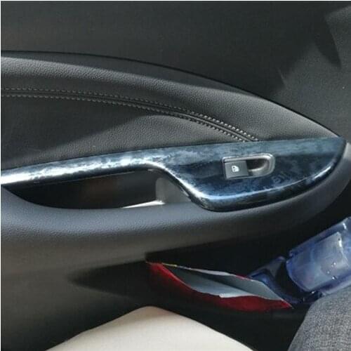 Black Imitation Wood Cup Gear Steering Wheel Window Switch Door Moulding Decorated Frame For Buick Excelle GT XT 2018 19 CAA166B