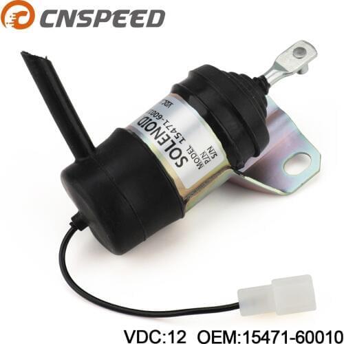 15471-60010 12v Stop Solenoid For Kubota 052600-100, 052600-1000 Fuel Shutoff Stop Solenoid