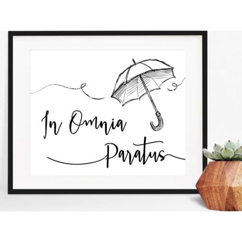 Gilmore Girls TV Show Poster Wall Art Print , In Omnia Paratus Canvas Painting Ready for Anything Quote Poster Office Home Decor