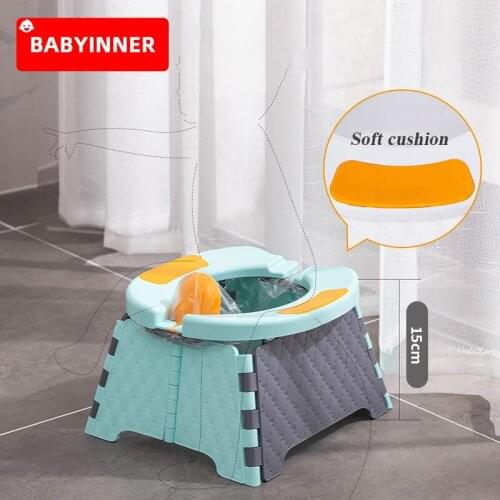 BABYINNER Baby Toilet Foldable Infant Potty Portable Car Children Urine Bucket Stool Outdoor Travel Toddler Pots for 3 Years Old