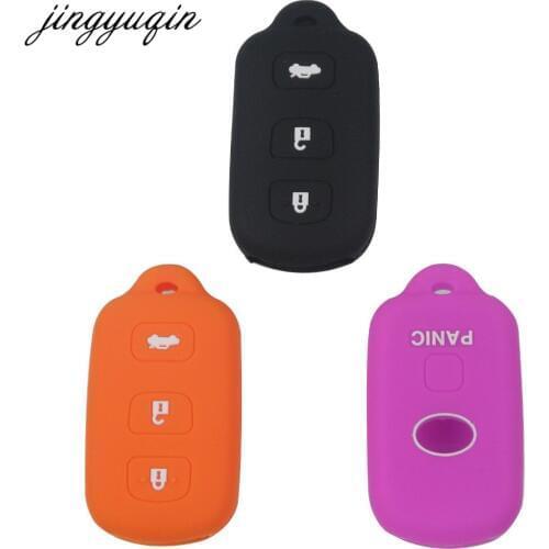 Jingyuqin 30pcs/lot Keyless Entry Remote Silicone Cover for Toyota Camry Avalon Car Key Fob Case Protective Holder